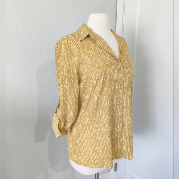 Yellow Buttons Down Blouses - Picture 6 of 10
